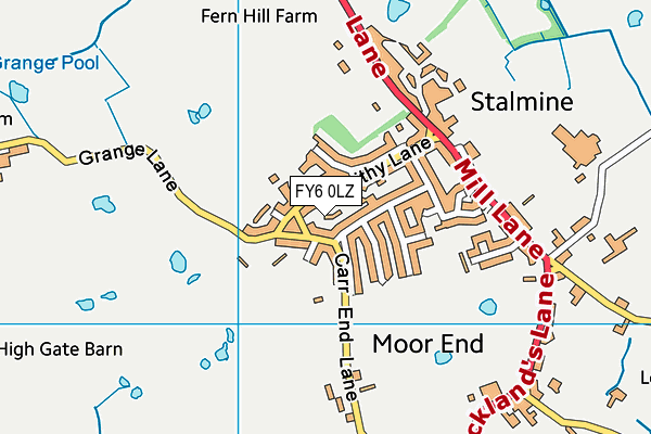 FY6 0LZ map - OS VectorMap District (Ordnance Survey)
