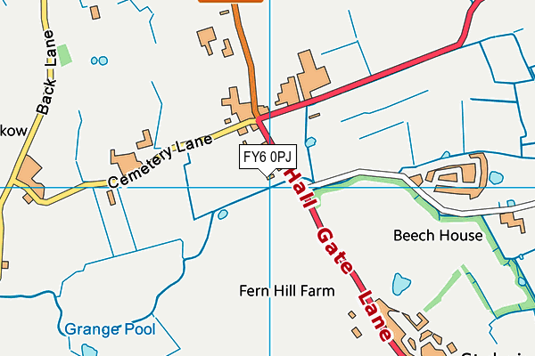 FY6 0PJ map - OS VectorMap District (Ordnance Survey) FY6 0PJ map - OS VectorMap District (Ordnance Survey)