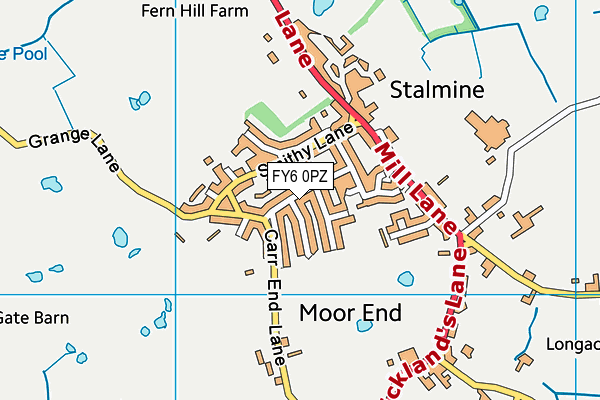 FY6 0PZ map - OS VectorMap District (Ordnance Survey)