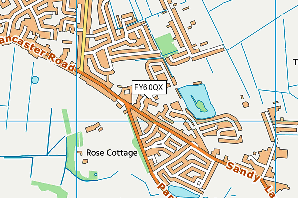 FY6 0QX map - OS VectorMap District (Ordnance Survey)