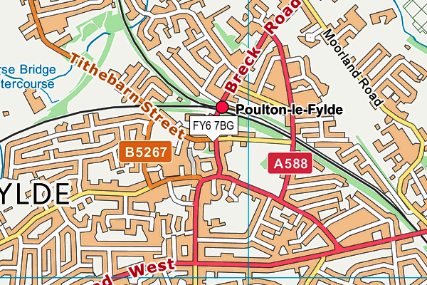 FY6 7BG map - OS VectorMap District (Ordnance Survey)