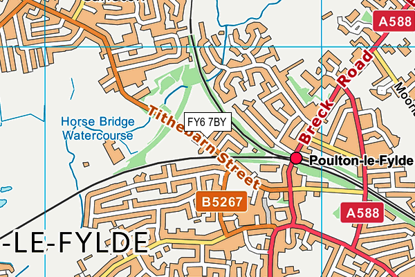 FY6 7BY map - OS VectorMap District (Ordnance Survey)