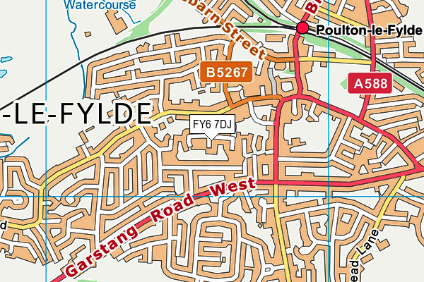 FY6 7DJ map - OS VectorMap District (Ordnance Survey)