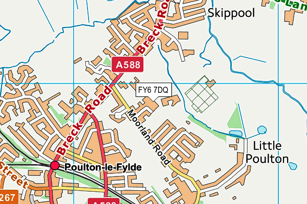 FY6 7DQ map - OS VectorMap District (Ordnance Survey)