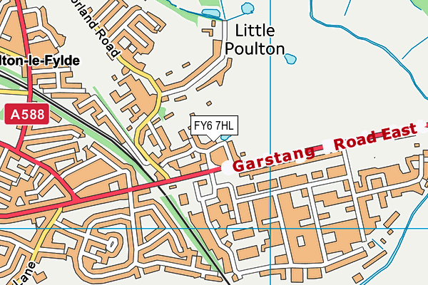 FY6 7HL map - OS VectorMap District (Ordnance Survey)