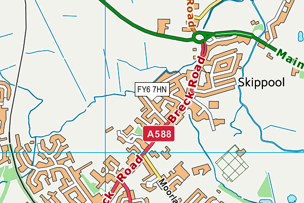 FY6 7HN map - OS VectorMap District (Ordnance Survey)