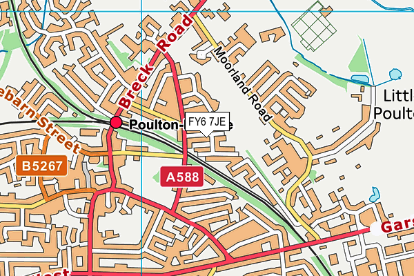 FY6 7JE map - OS VectorMap District (Ordnance Survey) FY6 7JE map - OS VectorMap District (Ordnance Survey)