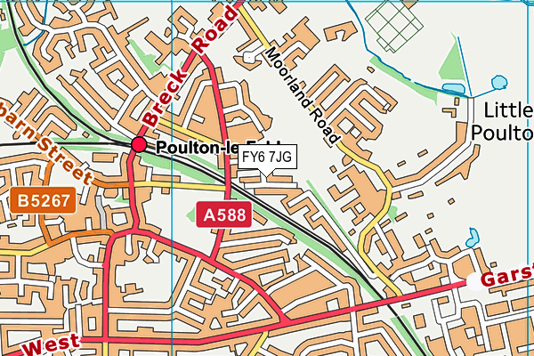 FY6 7JG map - OS VectorMap District (Ordnance Survey)
