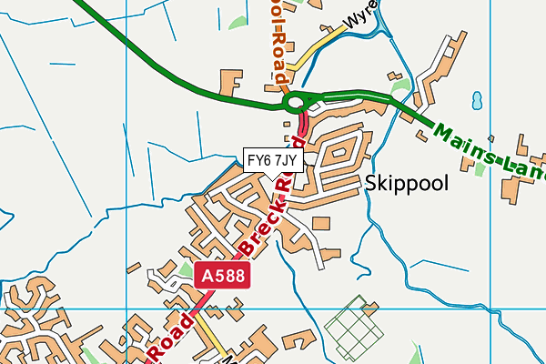 FY6 7JY map - OS VectorMap District (Ordnance Survey)