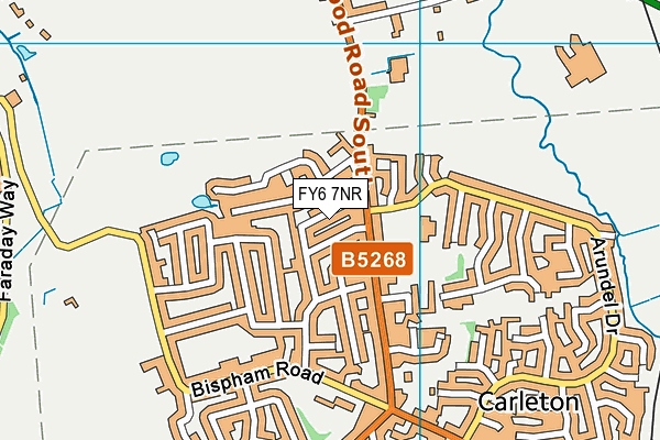 FY6 7NR map - OS VectorMap District (Ordnance Survey)