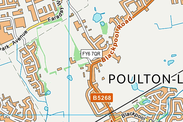 FY6 7QR map - OS VectorMap District (Ordnance Survey)