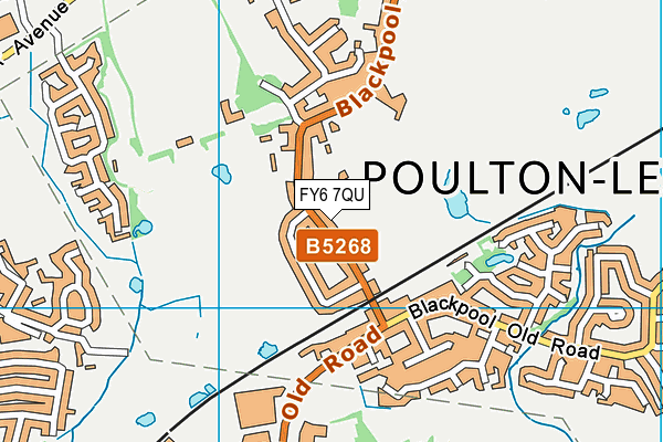 FY6 7QU map - OS VectorMap District (Ordnance Survey)
