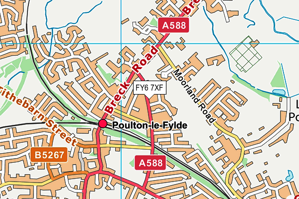 FY6 7XF map - OS VectorMap District (Ordnance Survey)