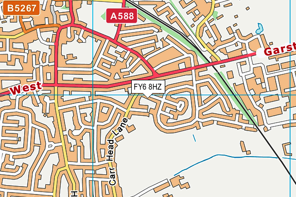 FY6 8HZ map - OS VectorMap District (Ordnance Survey)