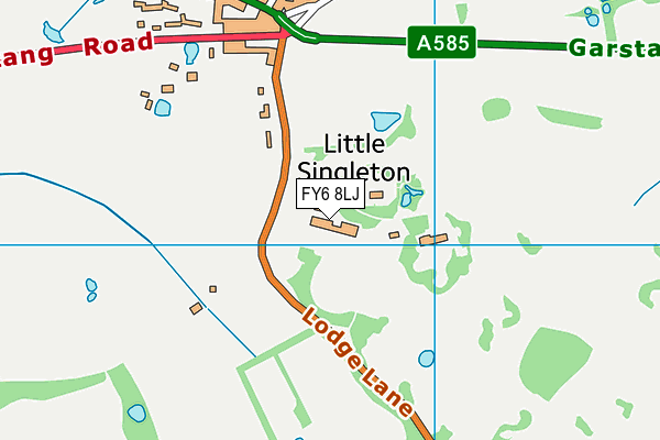 FY6 8LJ map - OS VectorMap District (Ordnance Survey)