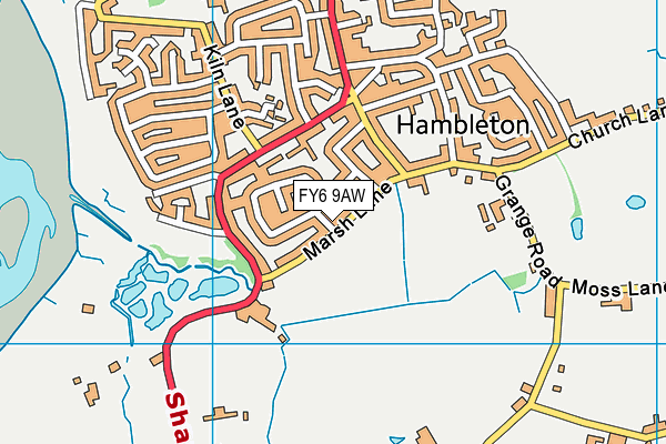 FY6 9AW map - OS VectorMap District (Ordnance Survey) FY6 9AW map - OS VectorMap District (Ordnance Survey)