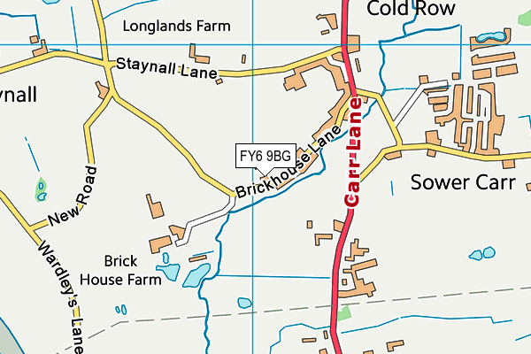 FY6 9BG map - OS VectorMap District (Ordnance Survey)