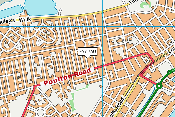 FY7 7AU map - OS VectorMap District (Ordnance Survey)
