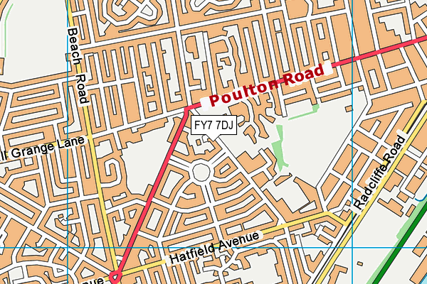 FY7 7DJ map - OS VectorMap District (Ordnance Survey)