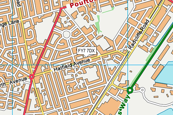 FY7 7DX map - OS VectorMap District (Ordnance Survey) FY7 7DX map - OS VectorMap District (Ordnance Survey)