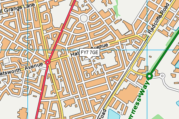 FY7 7GE map - OS VectorMap District (Ordnance Survey) FY7 7GE map - OS VectorMap District (Ordnance Survey)