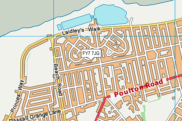 FY7 7JG map - OS VectorMap District (Ordnance Survey)