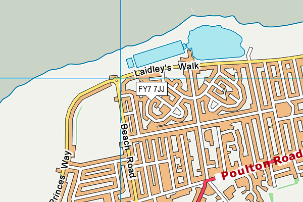 FY7 7JJ map - OS VectorMap District (Ordnance Survey)