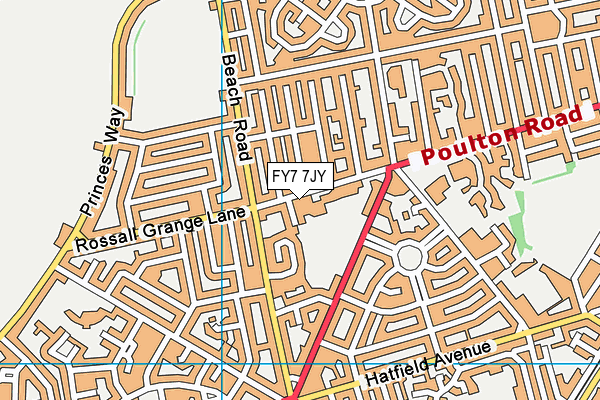 FY7 7JY map - OS VectorMap District (Ordnance Survey)