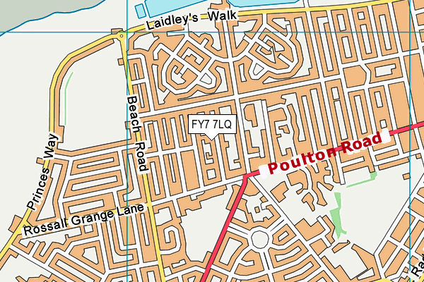 FY7 7LQ map - OS VectorMap District (Ordnance Survey)
