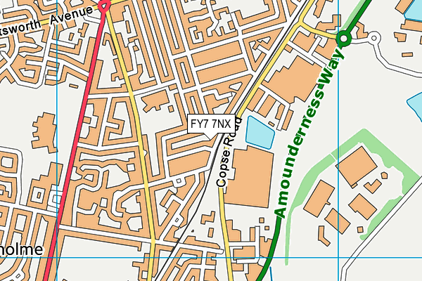 FY7 7NX map - OS VectorMap District (Ordnance Survey) FY7 7NX map - OS VectorMap District (Ordnance Survey)