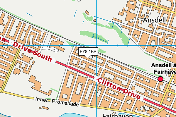 FY8 1BP map - OS VectorMap District (Ordnance Survey) FY8 1BP map - OS VectorMap District (Ordnance Survey)