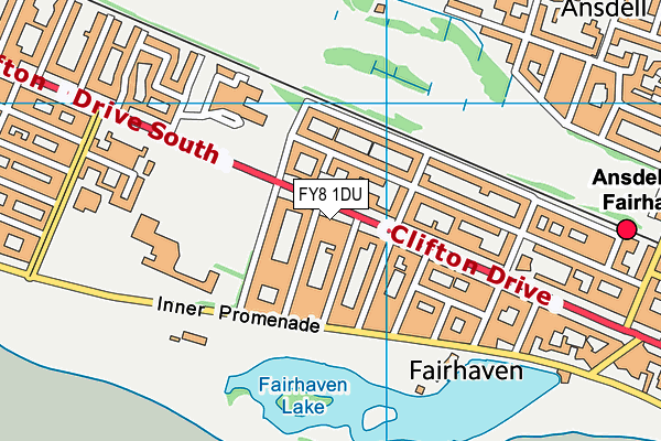 FY8 1DU map - OS VectorMap District (Ordnance Survey) FY8 1DU map - OS VectorMap District (Ordnance Survey)