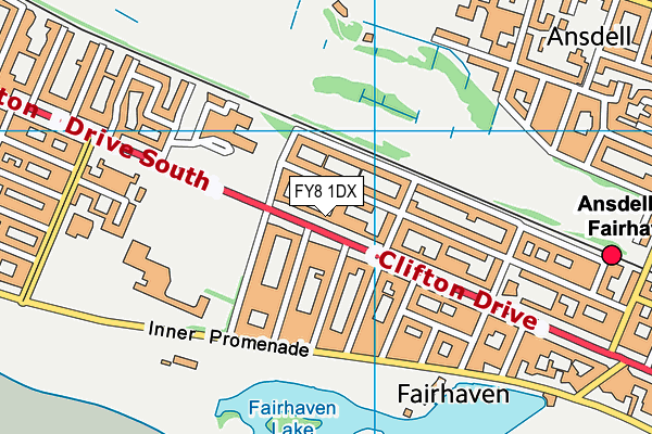 FY8 1DX map - OS VectorMap District (Ordnance Survey) FY8 1DX map - OS VectorMap District (Ordnance Survey)