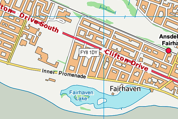 FY8 1DY map - OS VectorMap District (Ordnance Survey) FY8 1DY map - OS VectorMap District (Ordnance Survey)