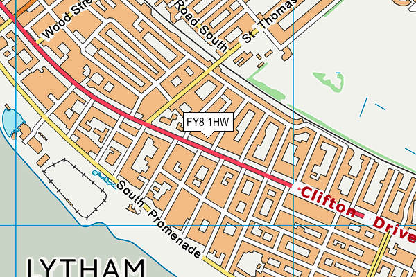 FY8 1HW map - OS VectorMap District (Ordnance Survey) FY8 1HW map - OS VectorMap District (Ordnance Survey)