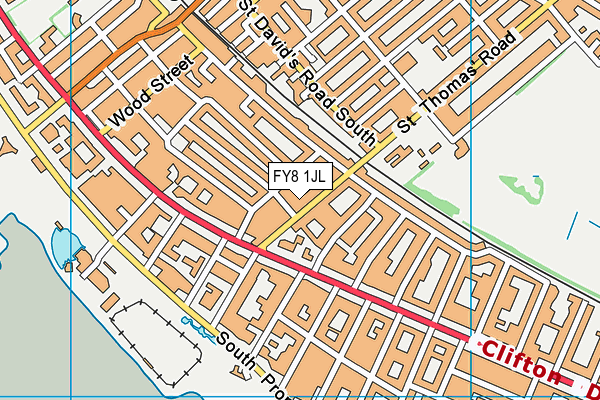 FY8 1JL map - OS VectorMap District (Ordnance Survey) FY8 1JL map - OS VectorMap District (Ordnance Survey)