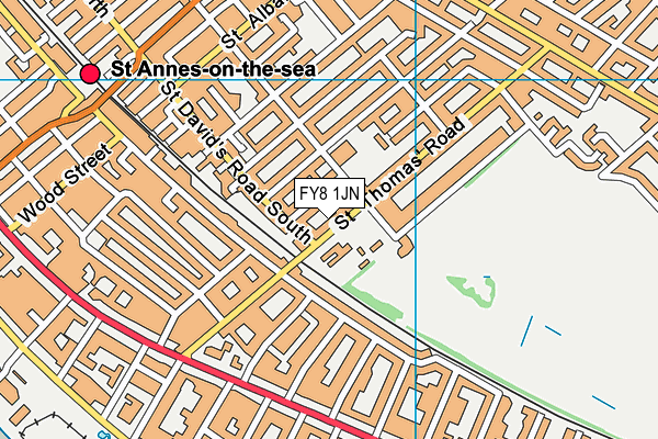 FY8 1JN map - OS VectorMap District (Ordnance Survey) FY8 1JN map - OS VectorMap District (Ordnance Survey)
