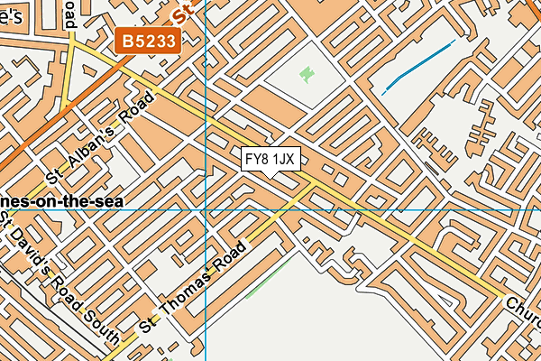 FY8 1JX map - OS VectorMap District (Ordnance Survey) FY8 1JX map - OS VectorMap District (Ordnance Survey)