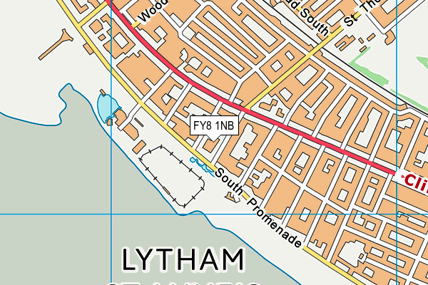 FY8 1NB map - OS VectorMap District (Ordnance Survey)