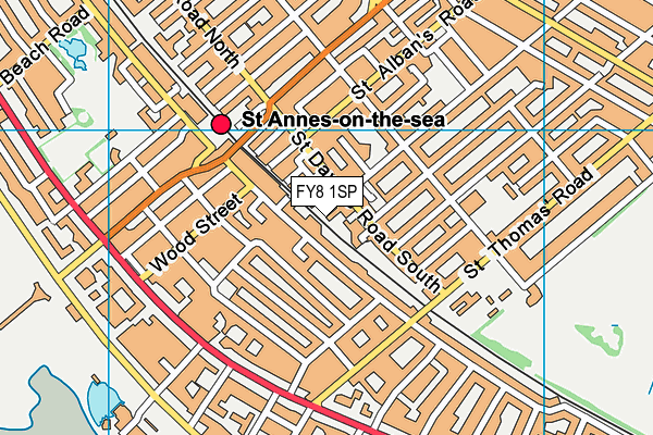 FY8 1SP map - OS VectorMap District (Ordnance Survey) FY8 1SP map - OS VectorMap District (Ordnance Survey)