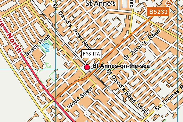 FY8 1TA map - OS VectorMap District (Ordnance Survey) FY8 1TA map - OS VectorMap District (Ordnance Survey)