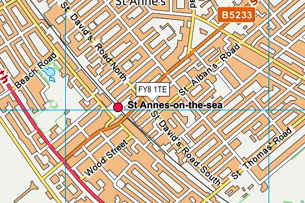 FY8 1TE map - OS VectorMap District (Ordnance Survey) FY8 1TE map - OS VectorMap District (Ordnance Survey)