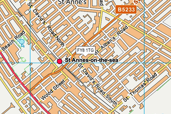 FY8 1TG map - OS VectorMap District (Ordnance Survey)