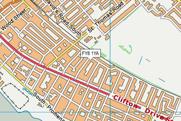 FY8 1YA map - OS VectorMap District (Ordnance Survey) FY8 1YA map - OS VectorMap District (Ordnance Survey)