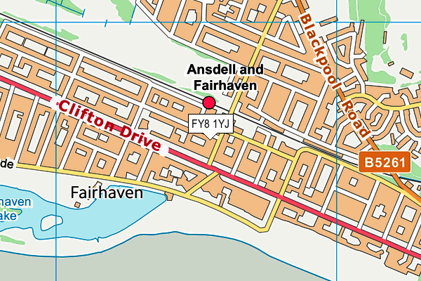 FY8 1YJ map - OS VectorMap District (Ordnance Survey) FY8 1YJ map - OS VectorMap District (Ordnance Survey)