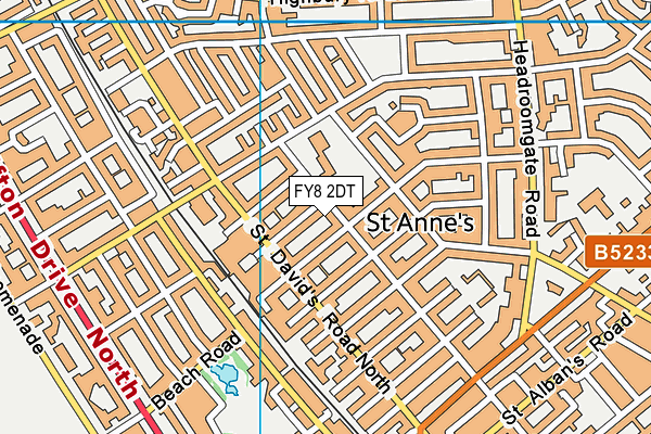 FY8 2DT map - OS VectorMap District (Ordnance Survey) FY8 2DT map - OS VectorMap District (Ordnance Survey)