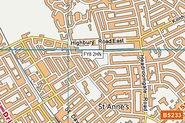 FY8 2HN map - OS VectorMap District (Ordnance Survey) FY8 2HN map - OS VectorMap District (Ordnance Survey)