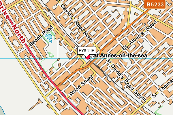 FY8 2JE map - OS VectorMap District (Ordnance Survey) FY8 2JE map - OS VectorMap District (Ordnance Survey)