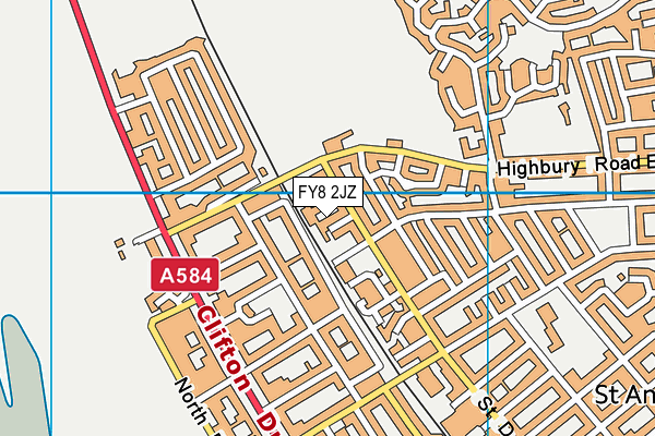FY8 2JZ map - OS VectorMap District (Ordnance Survey) FY8 2JZ map - OS VectorMap District (Ordnance Survey)