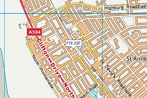 FY8 2QF map - OS VectorMap District (Ordnance Survey) FY8 2QF map - OS VectorMap District (Ordnance Survey)